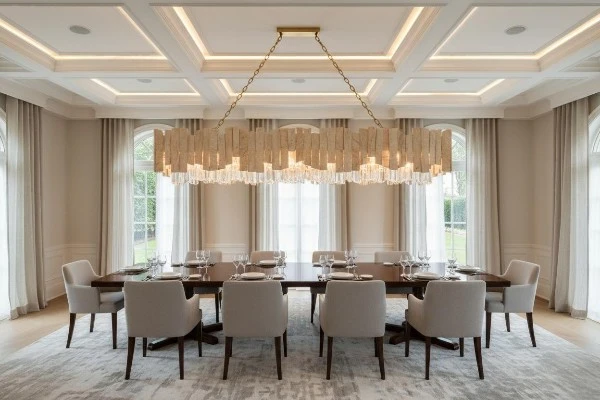 right scale creates balance dinning space